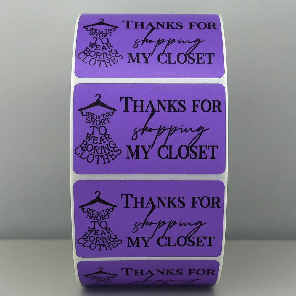 Thanks for Shopping My Closet Stickers – Cute Labels for Clothing Orders - Picture 6 of 11